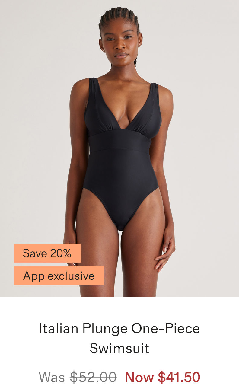 Italian Plunge One-Piece Swimsuit