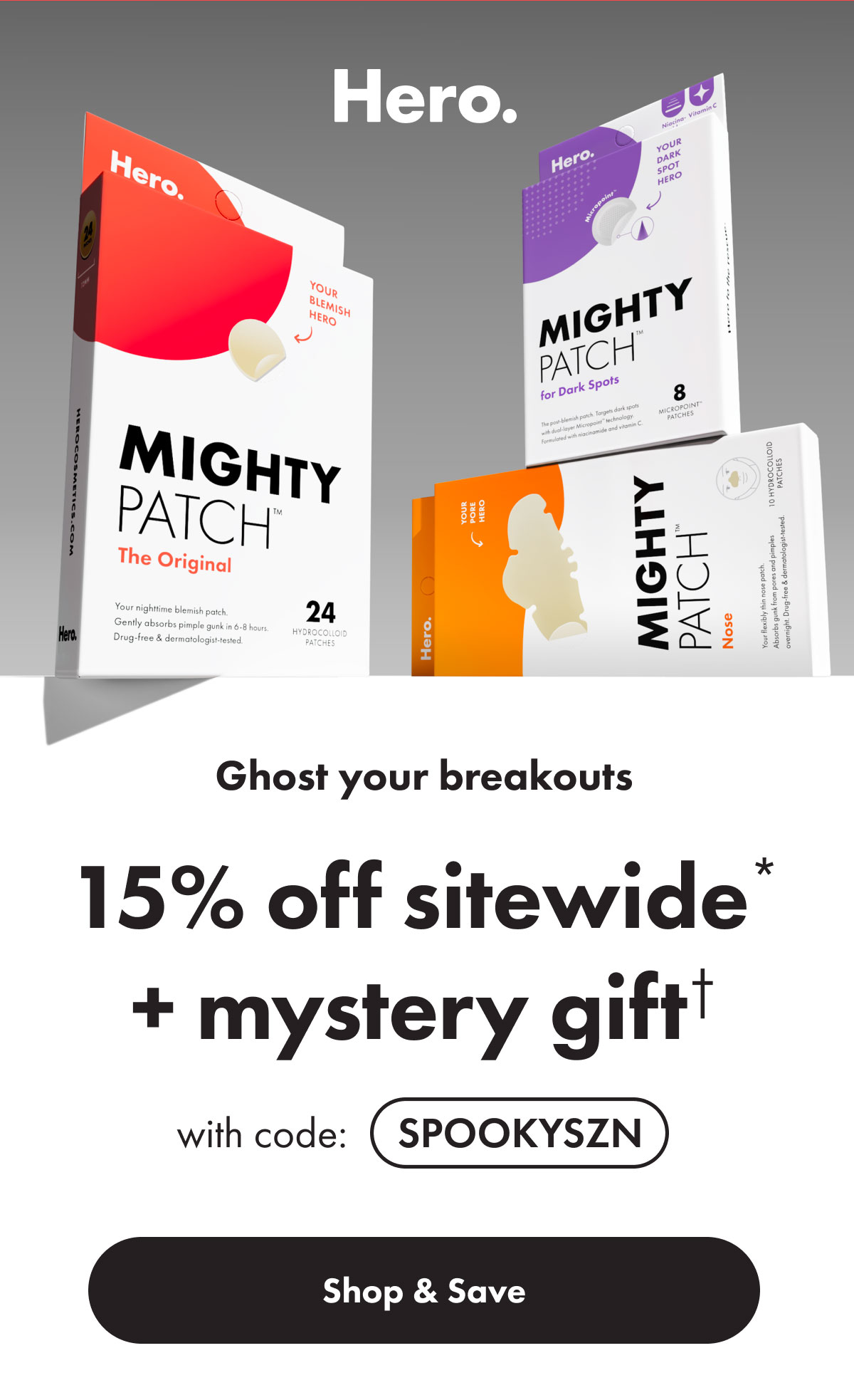 15% off sitewide + mystery gift with code: SPOOKYSZN
