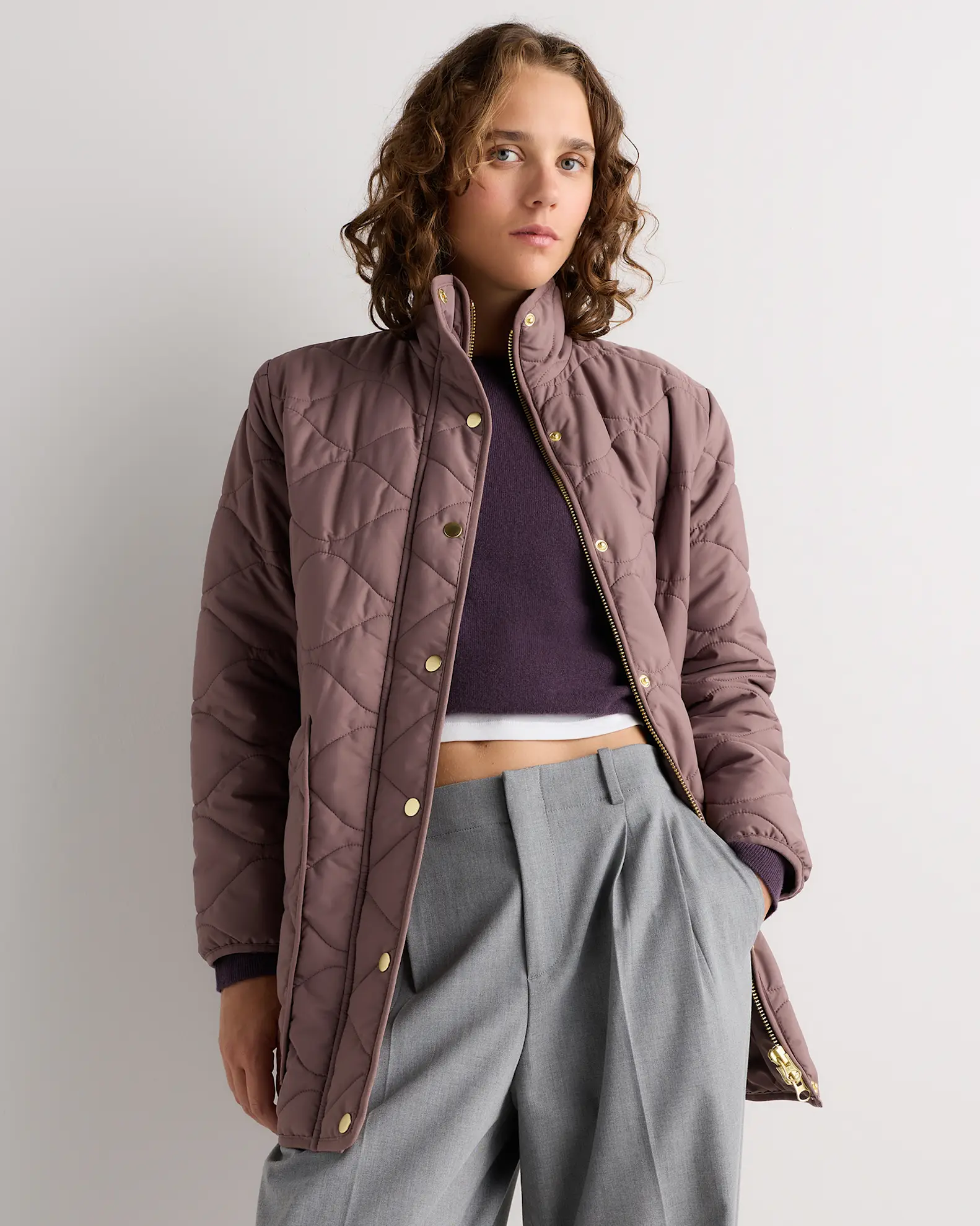 Featherless Quilted Long Puffer Jacket