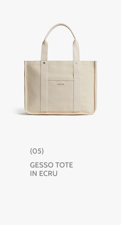 (05) Gesso Tote in Ecru.