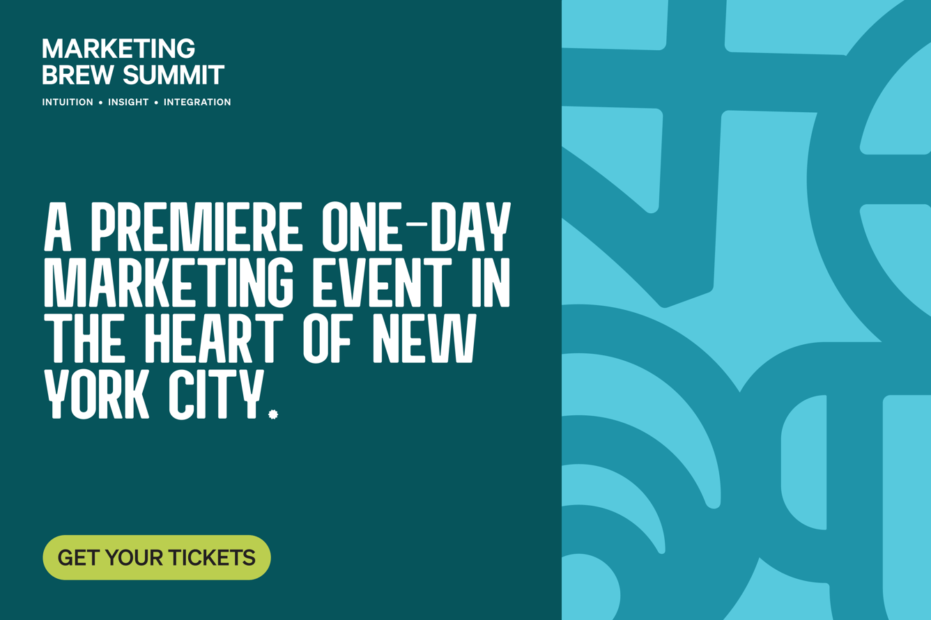 a promotional image for the Marketing Brew Summit, reading: 