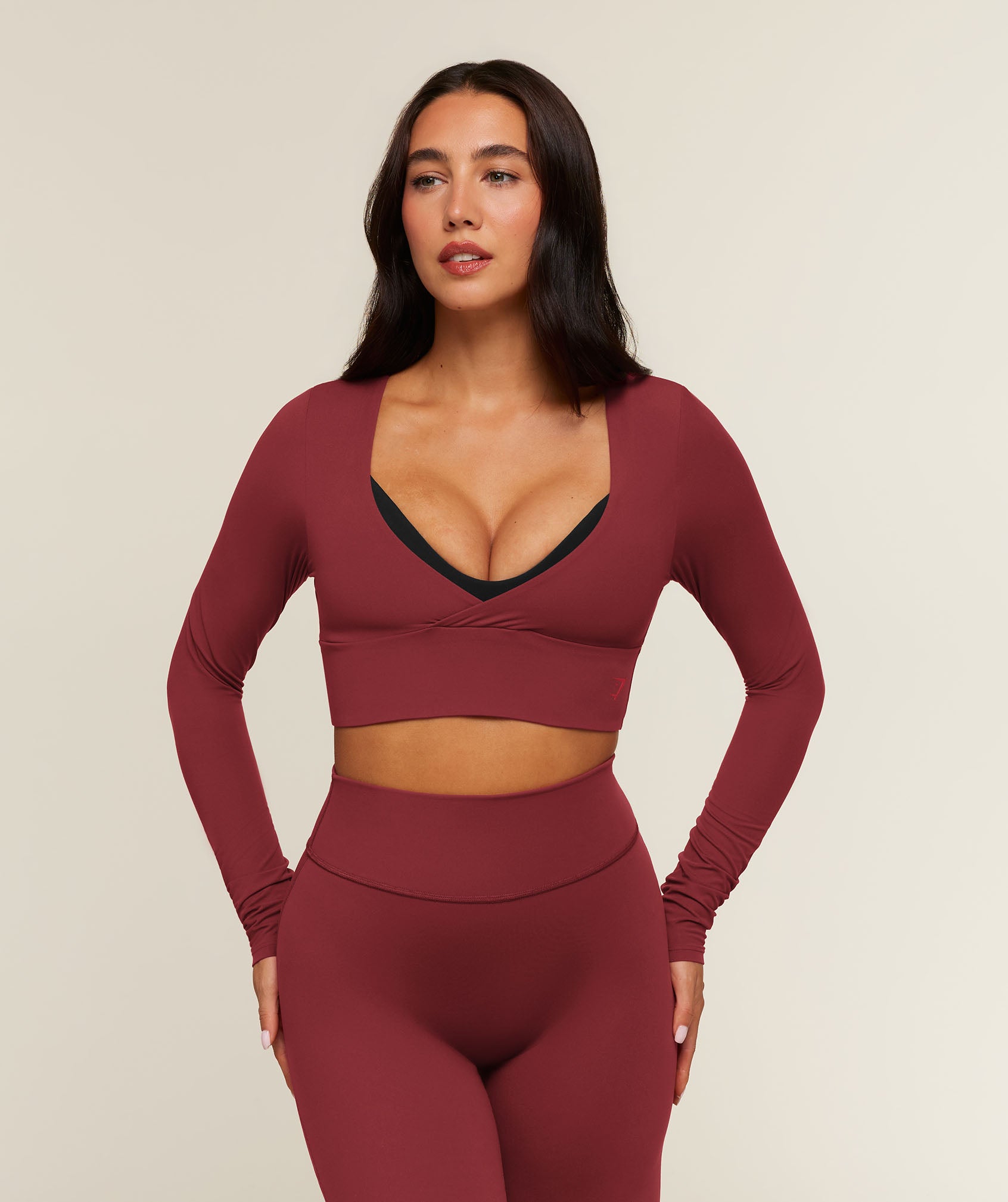 SoftSense&trade; Multiway Long Sleeve Crop Top