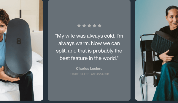 "My wife was always cold, I'm always warm. Now we can split, and that is probably the best feature in the world."