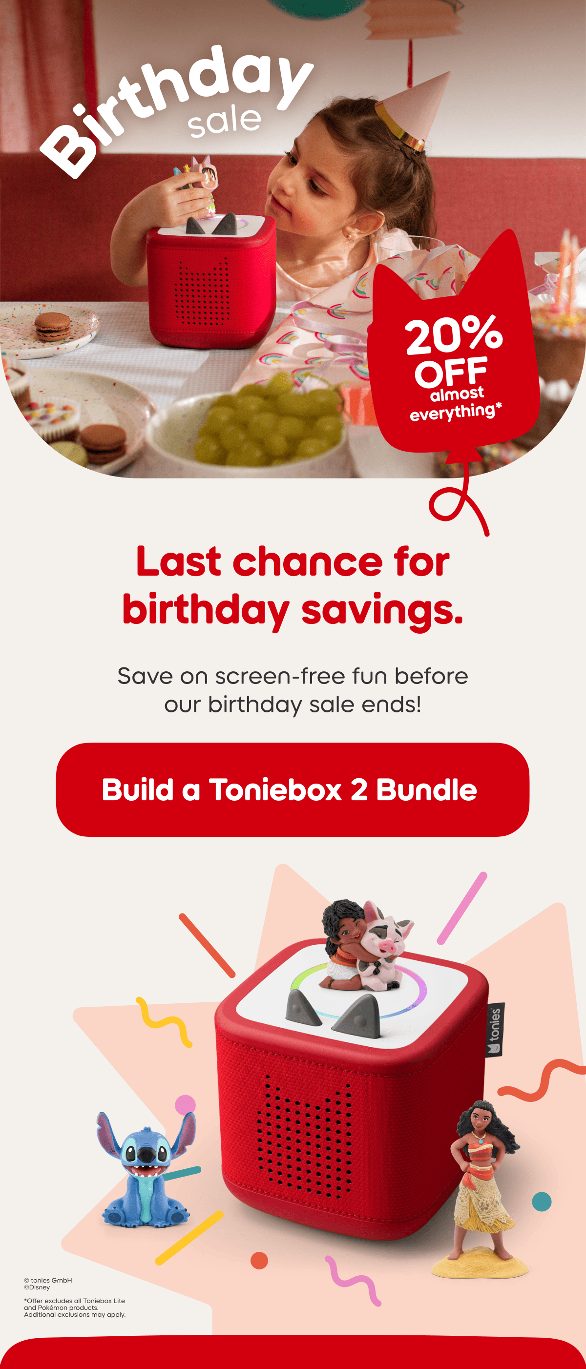 Last chance for birthday savings