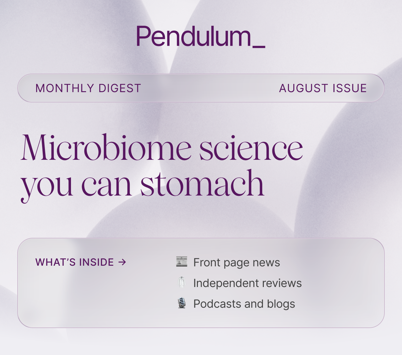 Microbiome science you can stomach