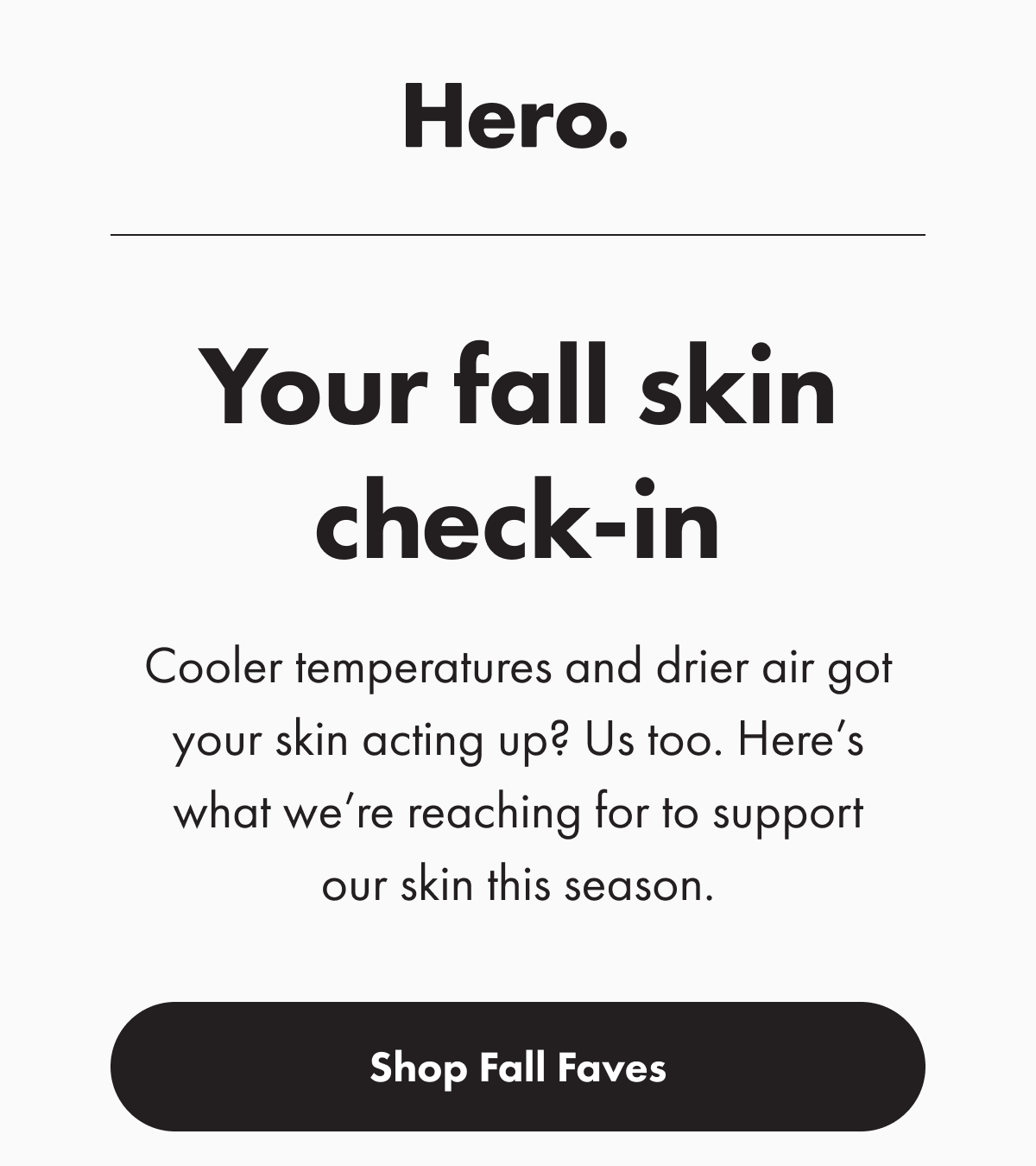 Your fall skin check-in
