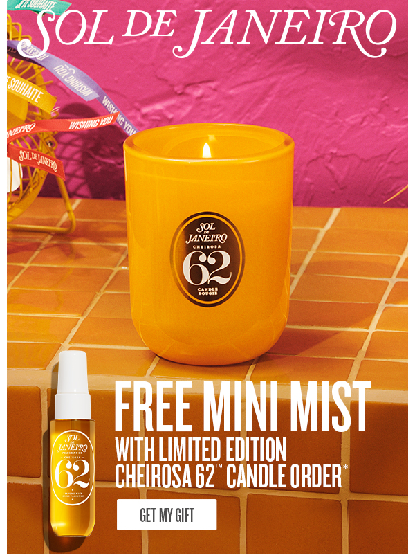 Free Mini Mist with Limited Edition Cheirosa 62&trade; Candle Offer* - GET MY GIFT 