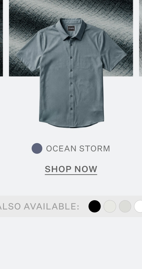 Crossover Button Up - Ocean Storm