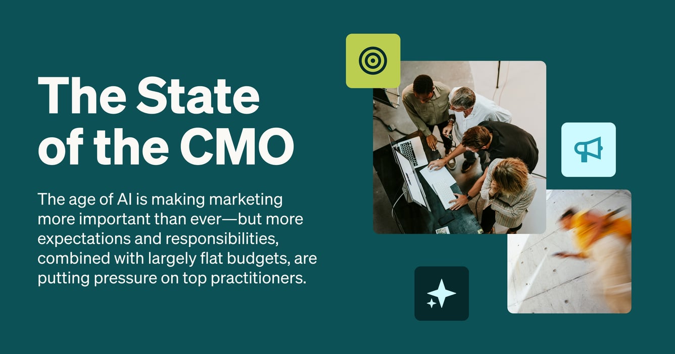 A graphic promoting Marketing Brew's The State of the CMO report, with the text:
