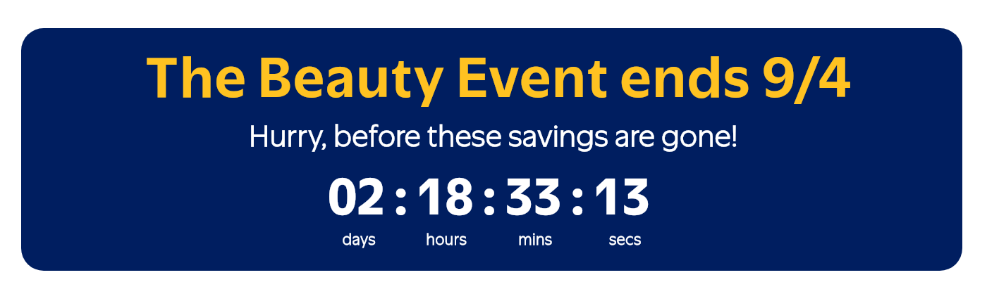 The Beauty Event ends 9/4