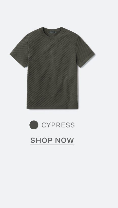 Riviera Knit Textured Tee - Cypress