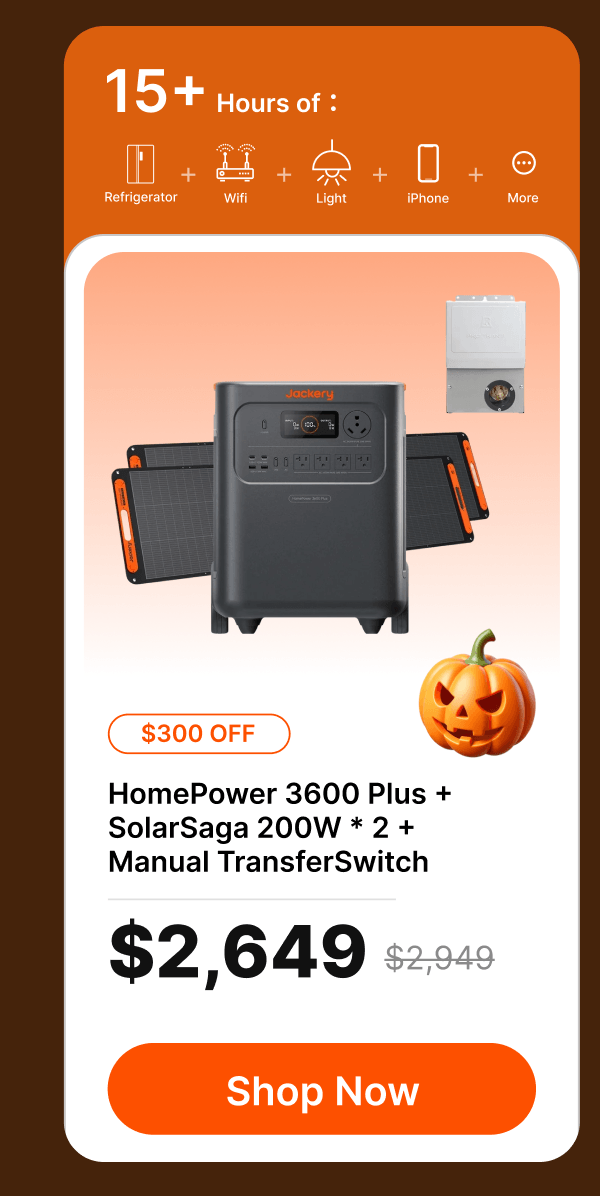 HomePower 3600 Plus +SolarSaga 200W * 2 +Manual TransferSwitch