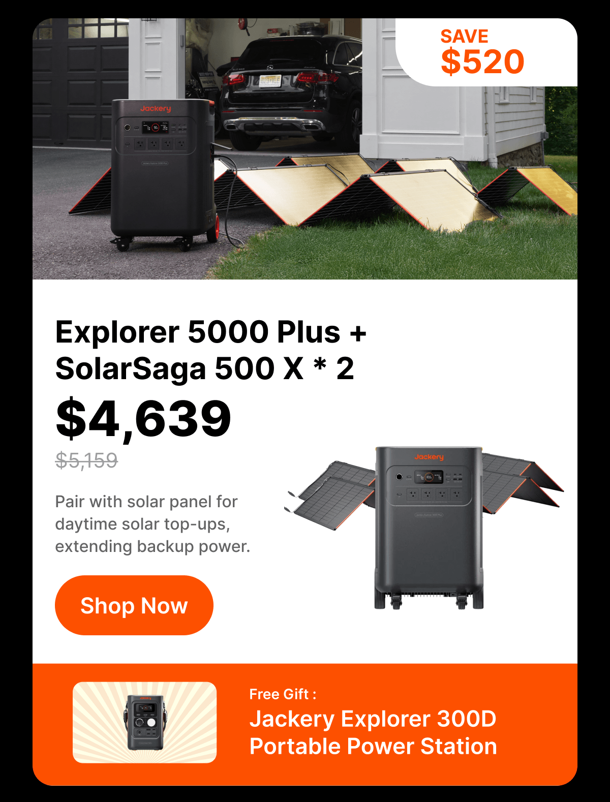 Explorer 5000 Plus + SolarSaga 500 X * 2 $4639 $5159