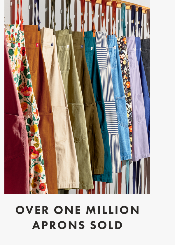 Over one million aprons sold
