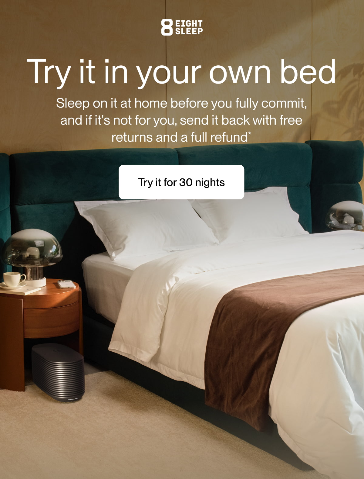 Try it in your own bed