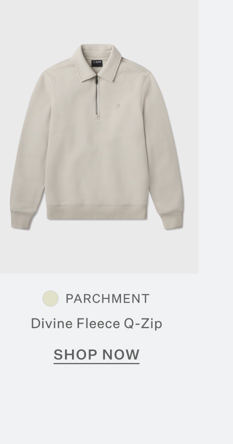 Divine Fleece Q-Zip - Parchment