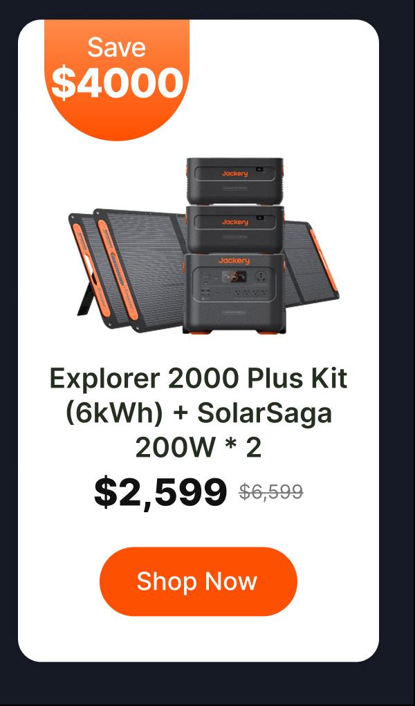 Explorer 2000 Plus Kit (6kWh) + SolarSaga 200W x 2