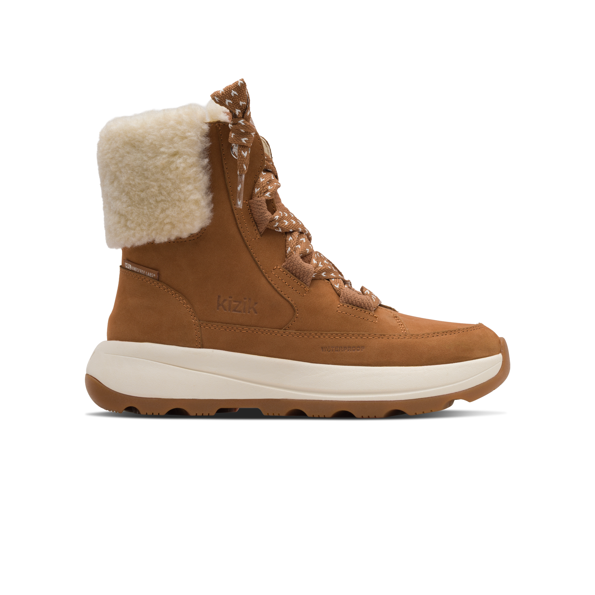 Image of Women's Juno 2 Waterproof Lace Boot - Bran/Pristine