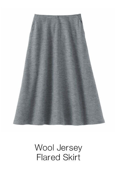 Shop Wool Jersey Flared Skirt