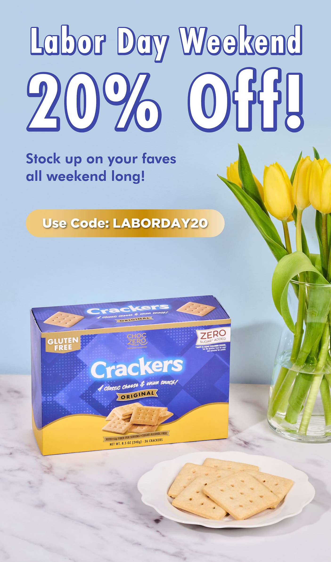 ChocZero Labor Day Sale. 20% off with code LABORDAY20.
