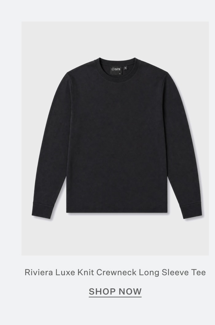 Riviera Luxe Knit Crewneck Long Sleeve Tee