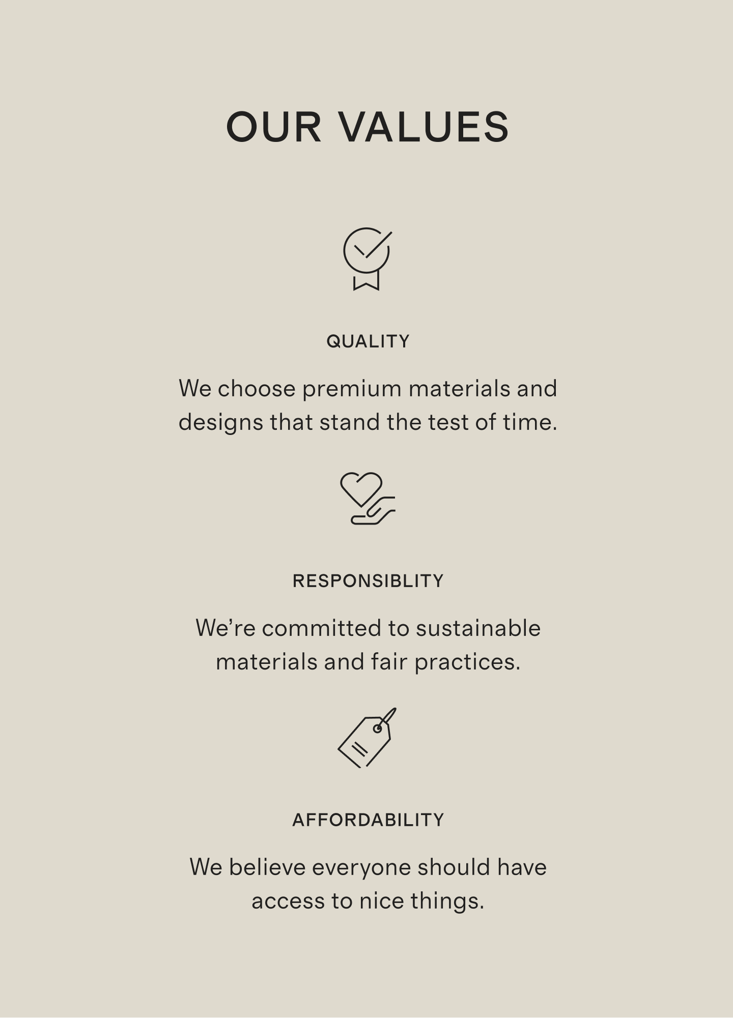 OUR VALUES