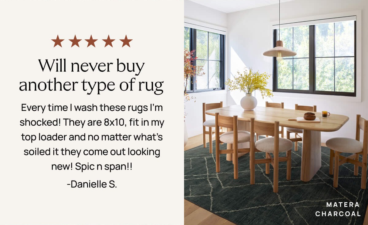 Materal Charcoal Rug - "Will never buy another type of rug"