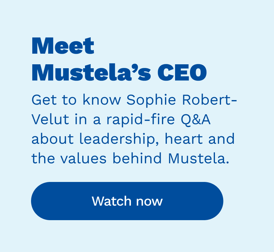 Meet Mustela's CEO | Get to know Sophie Robert-Velut in a rapid-fire Q&A about leadership, heart and the values behind Mustela. | Watch now