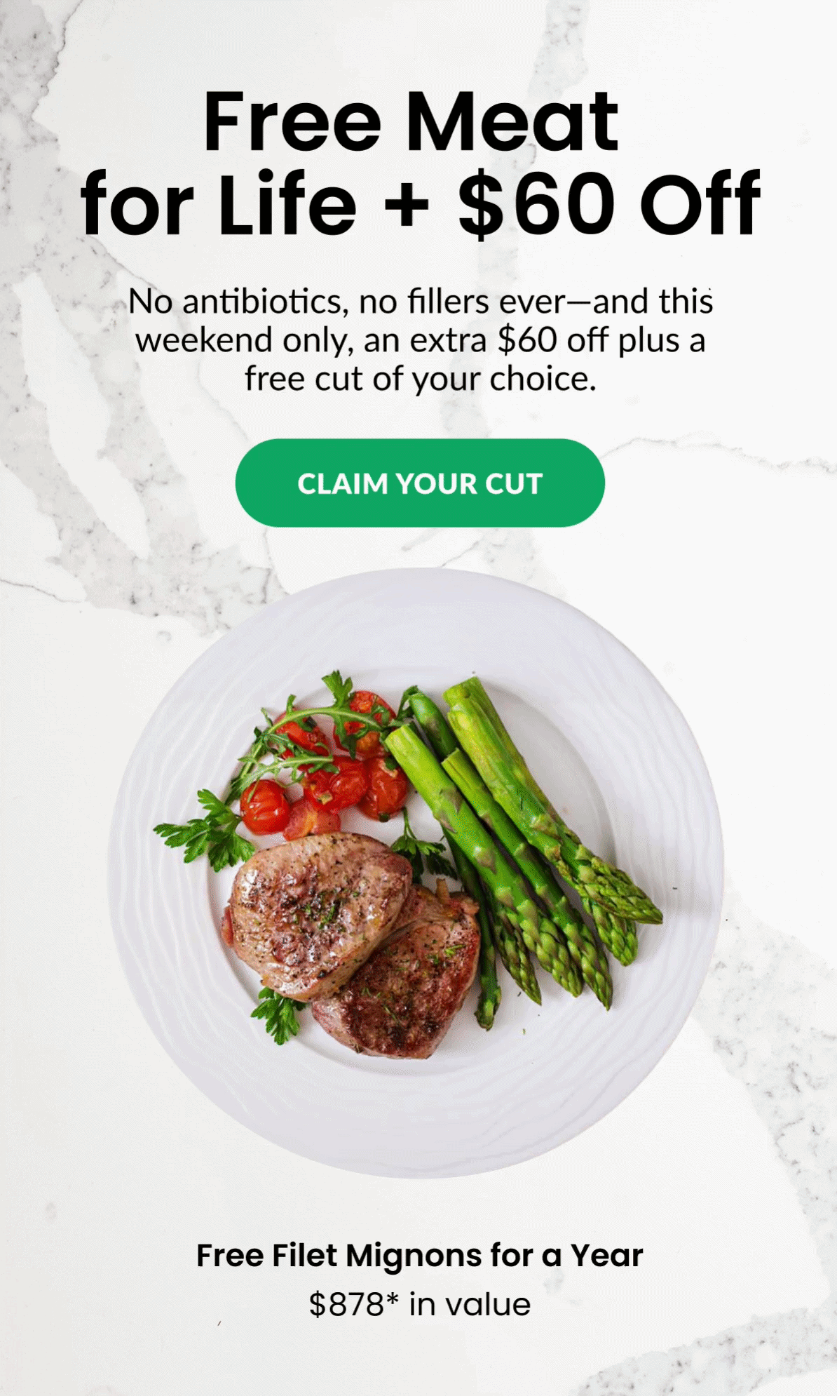 Free Meat for Life + $60 Off | CLAIM YOUR CUT