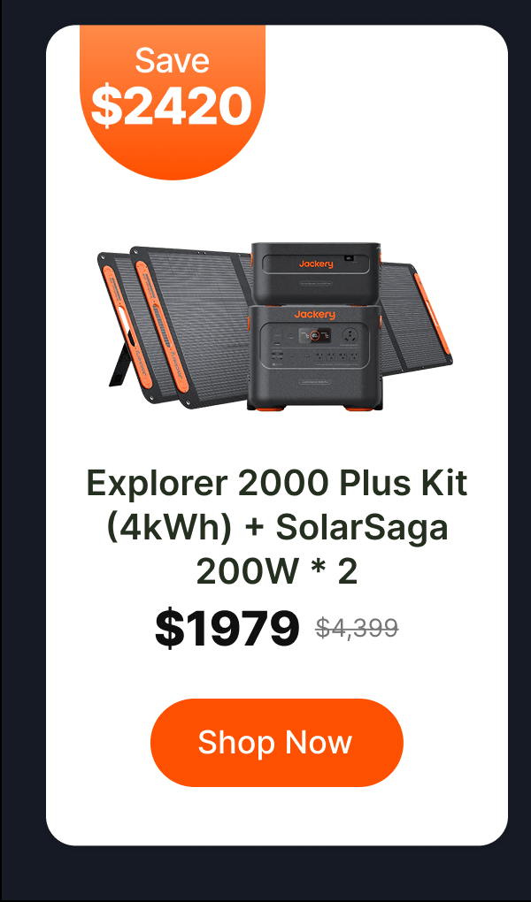Explorer 2000 Plus Kit (4kWh) + SolarSaga 200W x 2