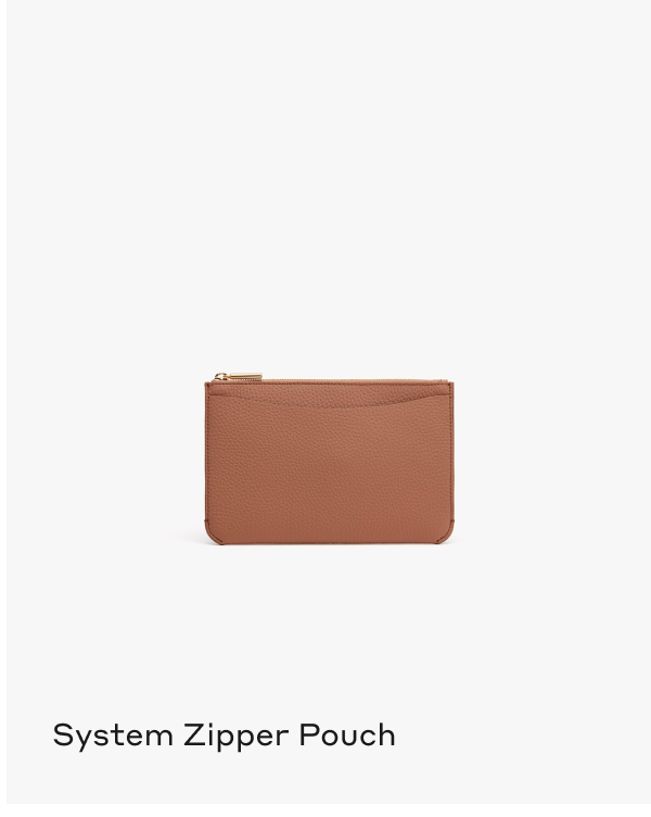System Zipper Pouch Caramel