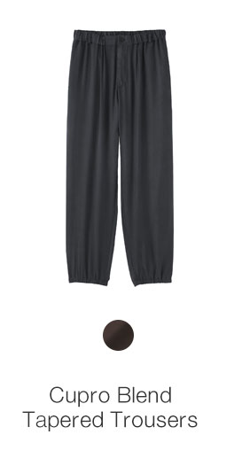 Cupro Blend Tapered Trousers