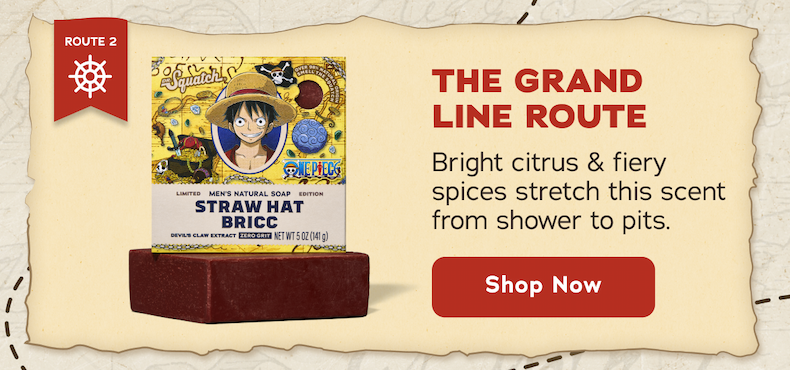 The Grand Line Route. Bright citrus & fiery spices stretch this scent from shower to pits. - Shop Now