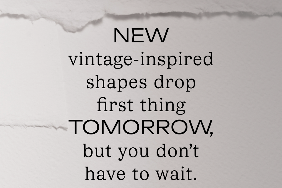 New shapes drop tomorrow