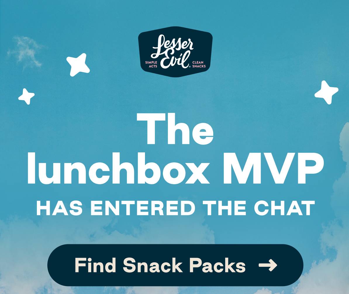 The lunchbox MVP has entered the chat. Button: Find Snack Packs