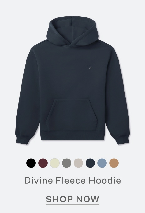 Divine Fleece Hoodie in Obsidian