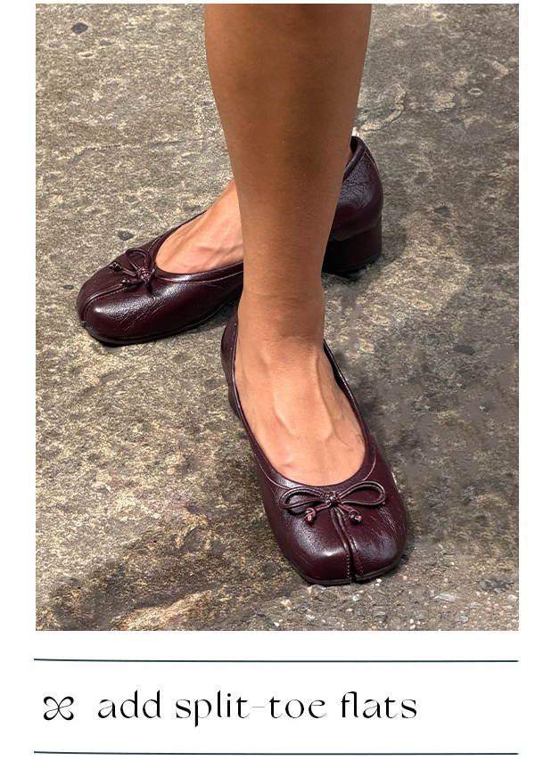 add split toe flats