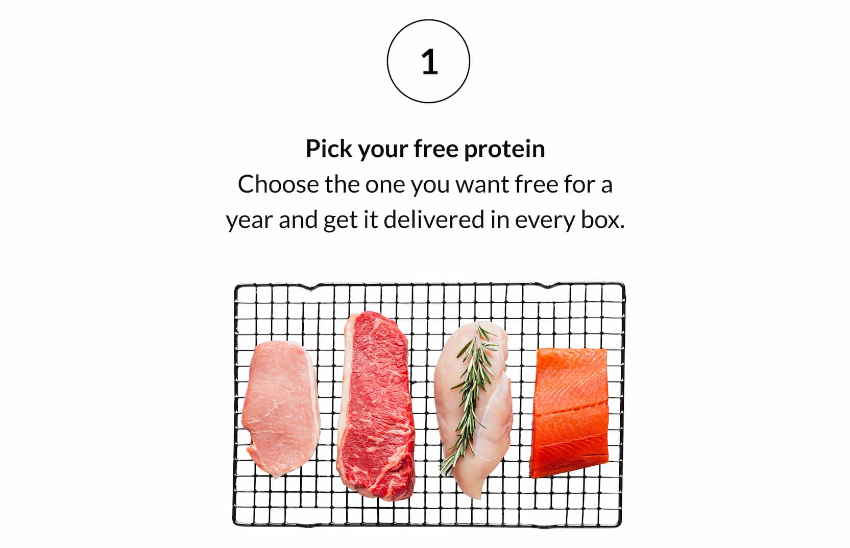 1. Pick your free protein