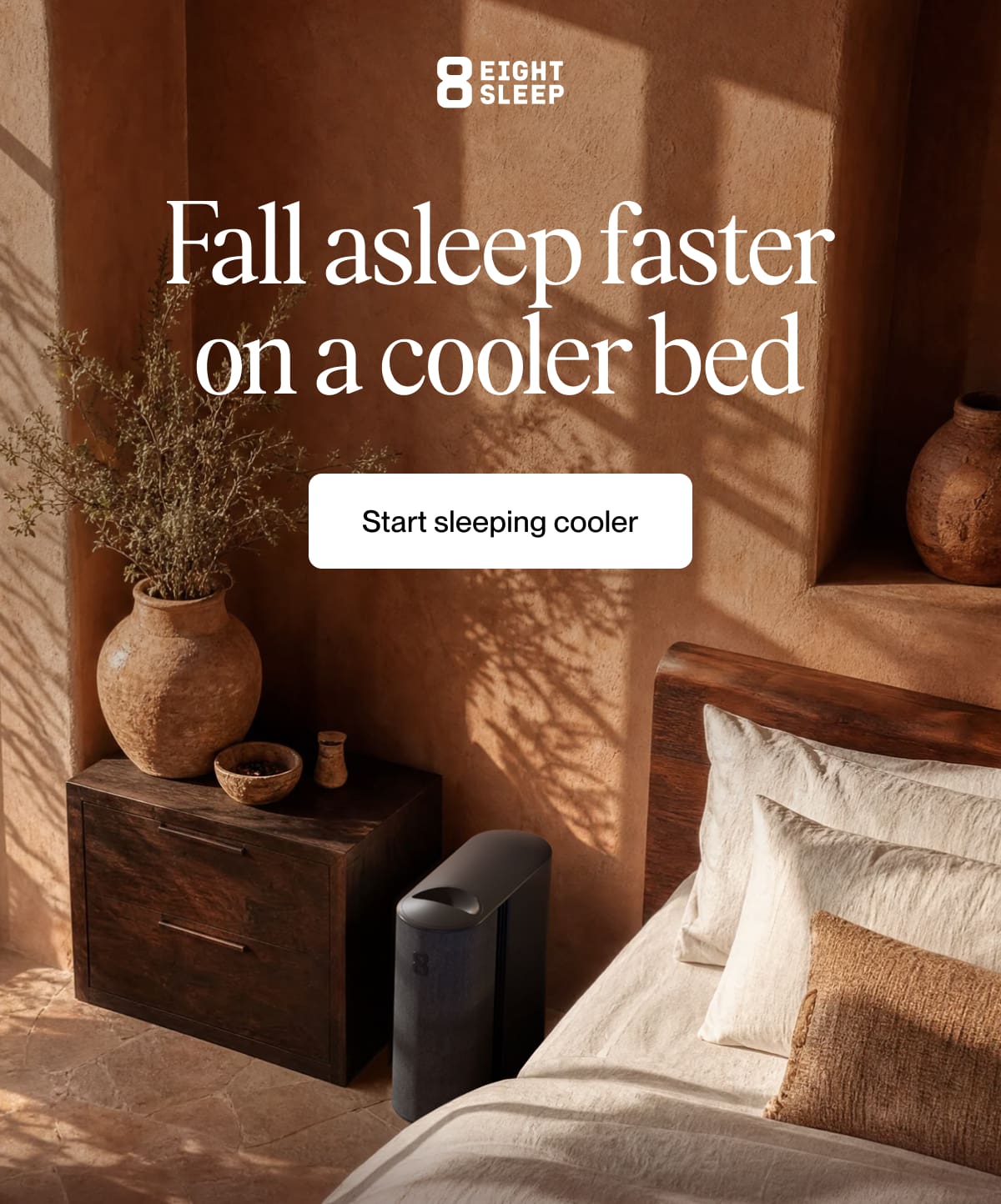 Fall asleep faster  on a cooler bed