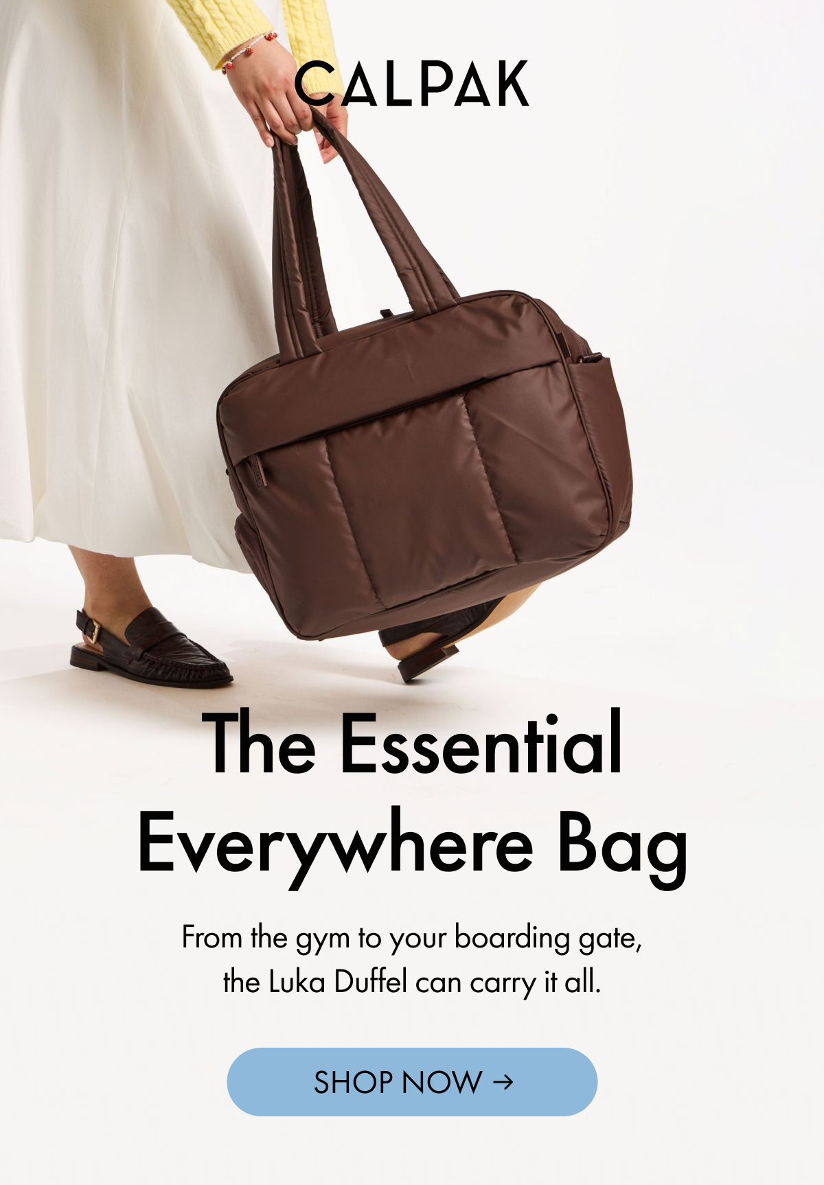 CALPAK | The Essential Everywhere Bag | From the gym to your boarding gate, the Luka Duffel can carry it all. | SHOP NOW