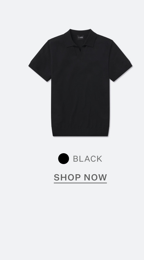 Riviera Knit Polo - Black