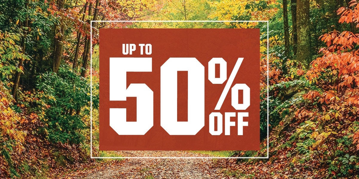 Up to 50% off.