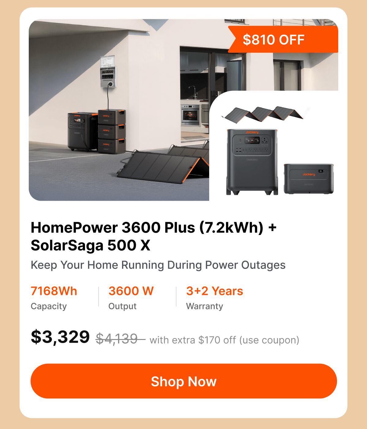 HomePower 3600 Plus (7.2kWh) + SolarSaga 500 X