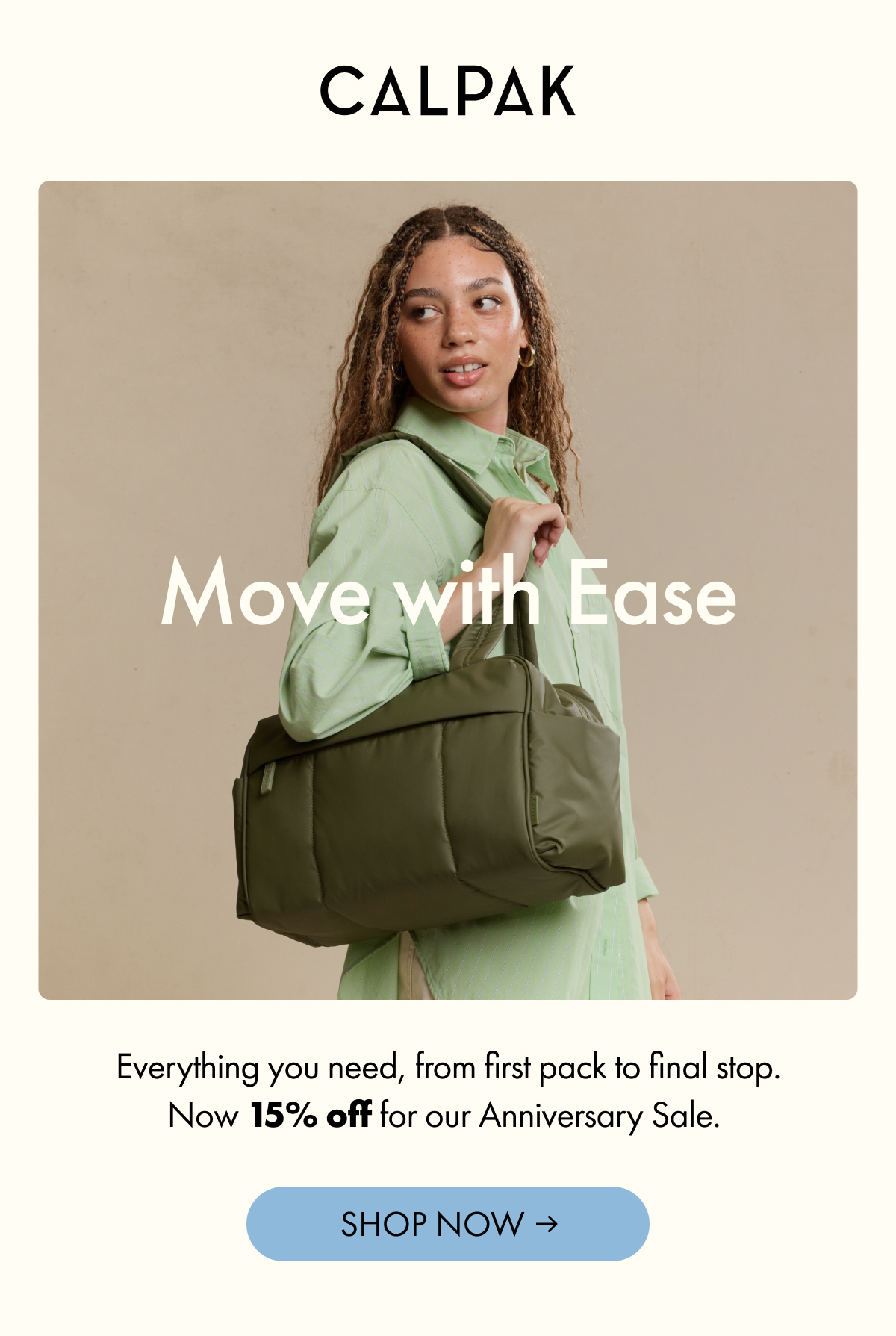 Move with Ease | Take 15% Off Sitewide