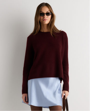 Mongolian Cashmere Boxy Crewneck Sweater