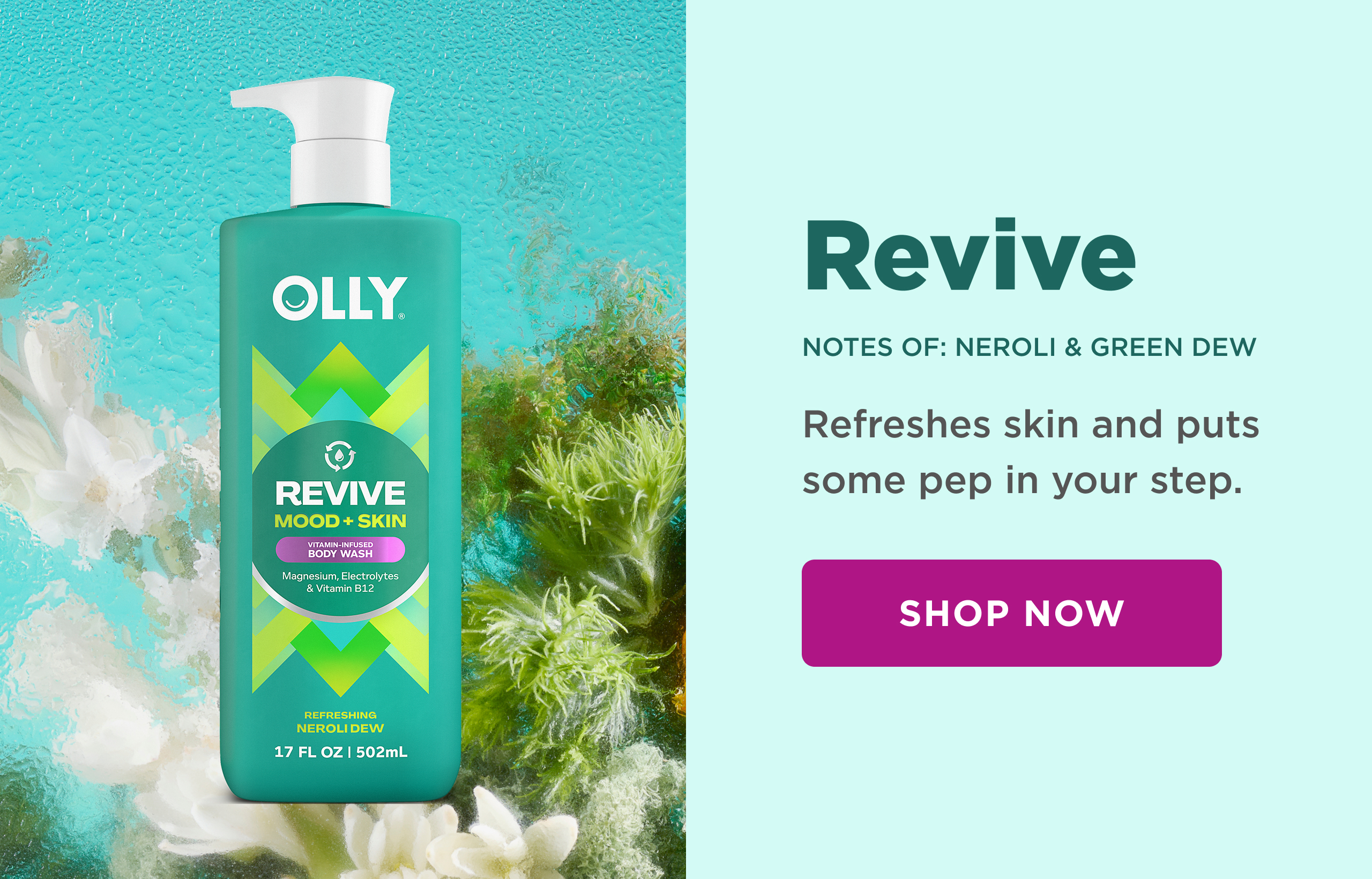 Revive. Notes of: Neroli and green dew. Refreshes skin and puts some pep in your step. Shop now 