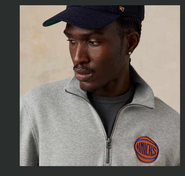 NY Knicks Standard Fleece Quarter Zip