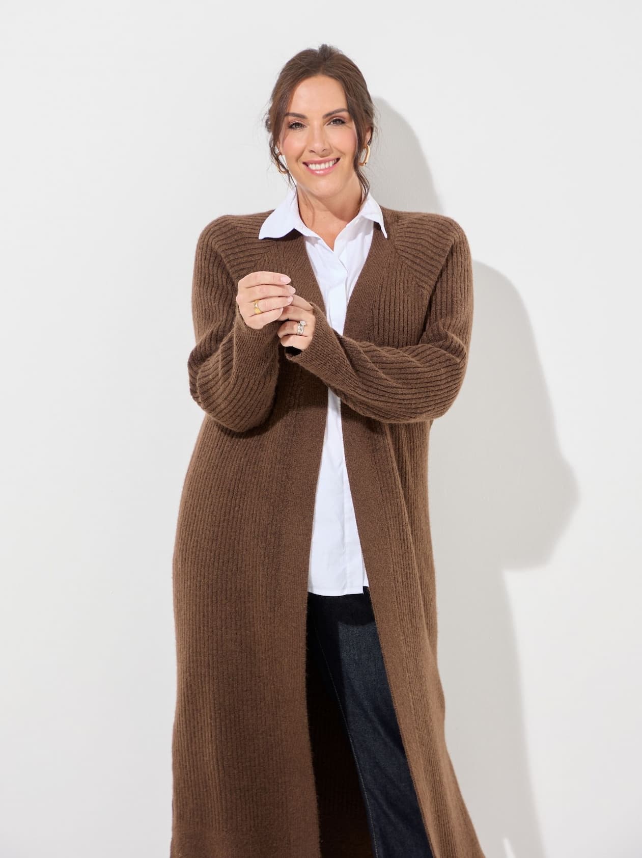 Rinye by KAFFE Curve Long cardigan