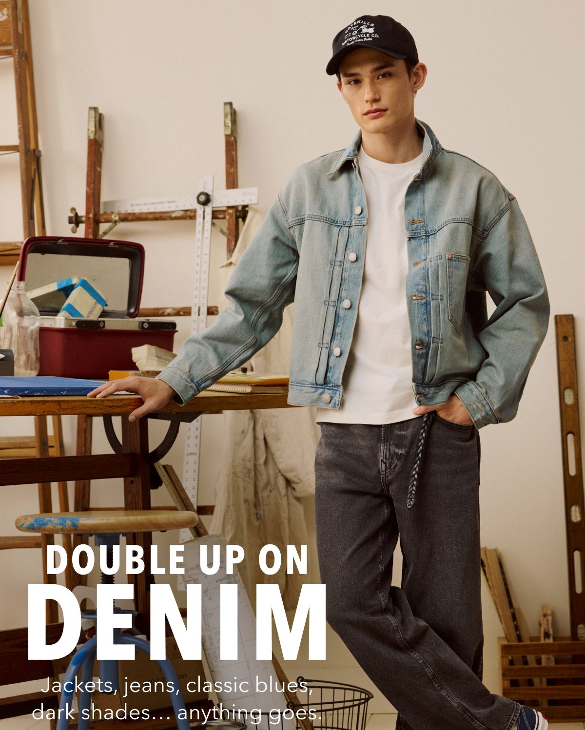 Double Up On Denim | Jackets, jeans, classic blues, dark shades&hellip; anything goes. 