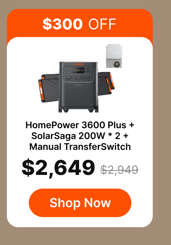 HomePower 3600 Plus + SolarSaga 200W * 2 + Manual TransferSwitch